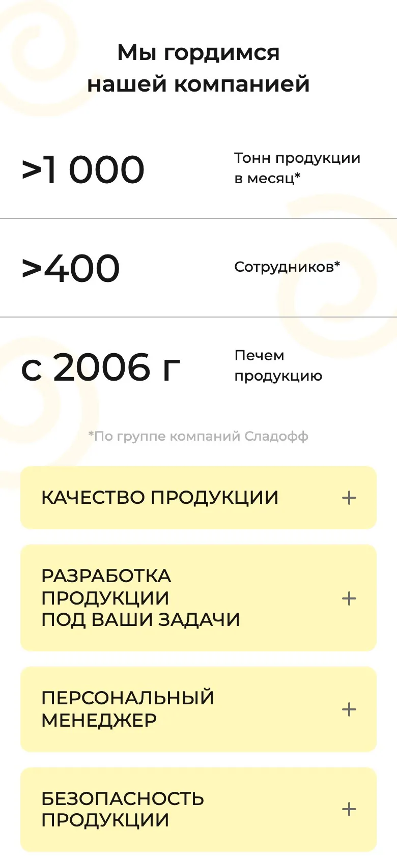 Сладофф, мобильная версия, экран 3