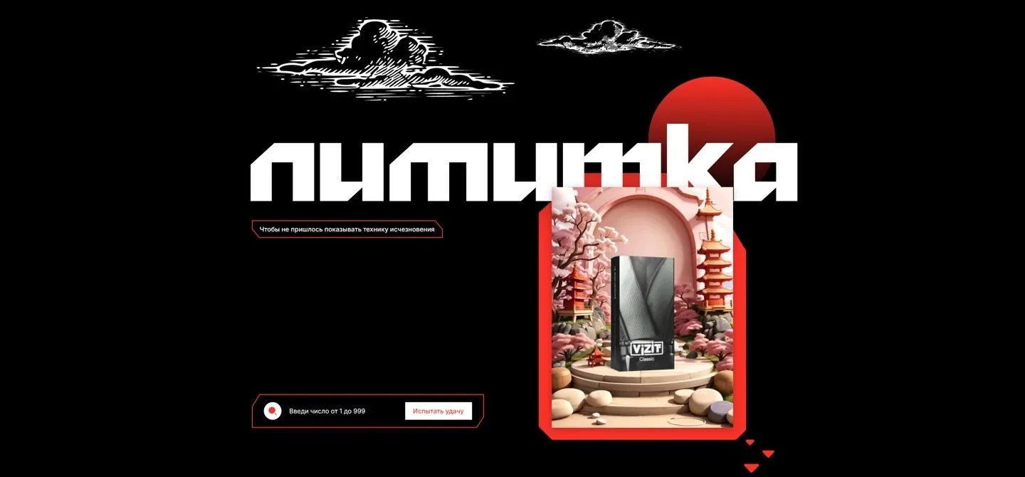 VIZIT: «Найди своего ниндзя», экран 1